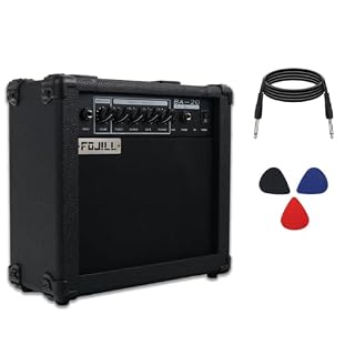 20W Watt Electric Bass Guitar Amplifier Amp Practice Performance Stage Small Portable Travel with Headphone Jack Aux Treble Middle Bass Presence Volume - Les Beatles, Paul McCartney, John Lennon, RIngo Starr, George Harrison