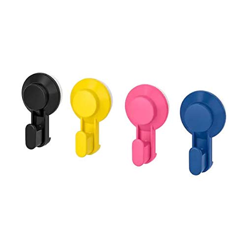IKEA Tisken 203.812.73 Ganchos de Ventosa Paquete de 4 Colores Mezclados