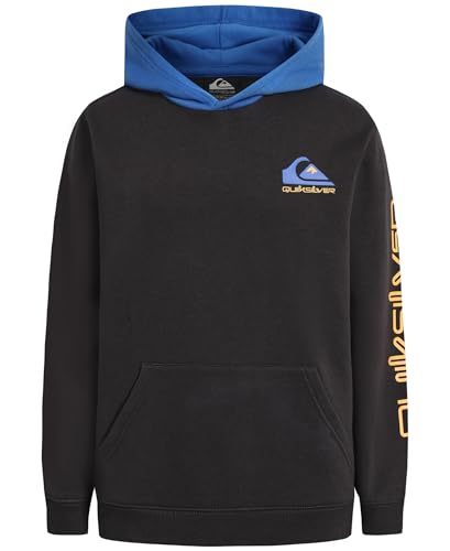 Image of Quiksilver Boys' Pullover Hoodie Sweatshirt, Soft & Comfortable Fleece, Front Pocket