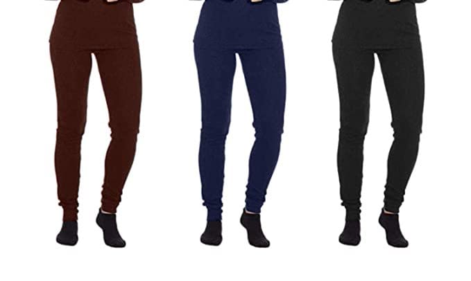 Latest Melange Women Winter Thermal Trouser with Soft Elasticated Waistband(Pack of 3)-image-0