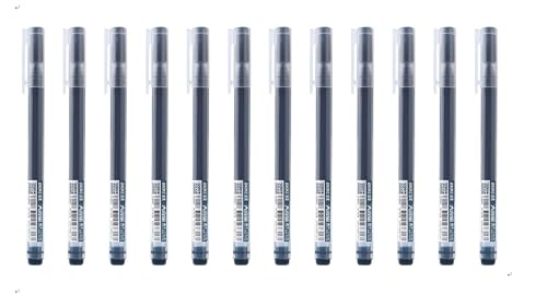 BaoKe PC5238 Bolígrafos de gel 0.5mm punta fina, pack 12