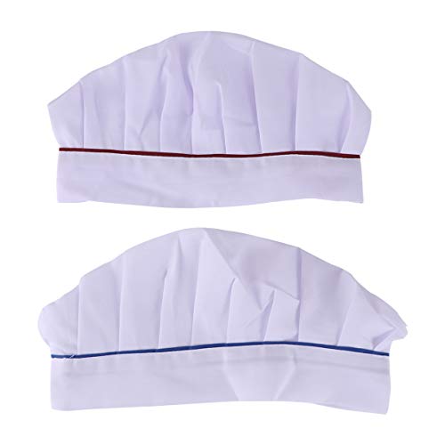 Cabilock 2 Pezzi Cappello da Cuoco Cappello da Cuoco Cappello da Cucina Cappello da Cucina Cappello da Cameriere Uniforme da Lavoro per Ristorante