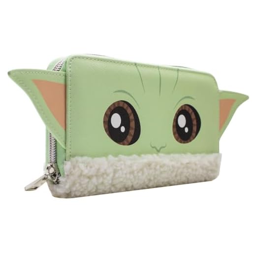 Jedi Star Wars The Mandalorian DIN Grogu Baby Yoda Cartera Clutch Bolsillo para Monedas & Tarjetero, Verde
