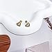 16g Hollow Heart Simulated CZ Cartilage Small Stud Earring for Women Cute Minimalist Love Heart Surgical Stainless Steel CTiny Little Studs Ball Screw Backs Her (Gold-tone)