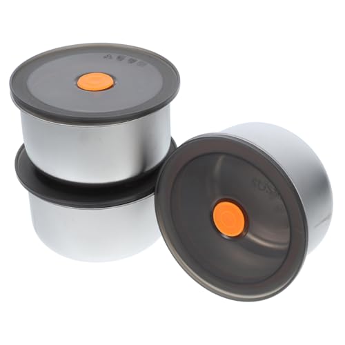 Veemoon 3 Cajas Con Tapa Para Refrigerios Condimentos Recipientes Redondos Para Refrigerios Recipientes Para Alimentos Con Tapa Recipientes Para Congelar Recipientes Para Llevar Y