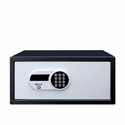 ZUA Safe Locker for Home | O-Laptop | 26.7 Liter | ZUA Electronic Locking System | Digital Home Safe | Master & User PIN Code Access | Emergency Key | 2 Year Warranty | Black & White