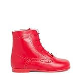 Pisamonas Botas Pascualas para Niñas Piel Talla 22 Color Rojo