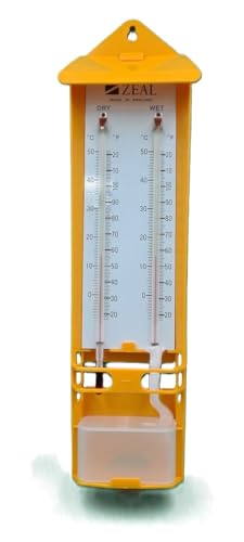 Image of LABART Wet and Dry Bulb Hygrometer | Manson's Type Hygrometer | Alcohol Filled Hygrometer -5 to 50 C with equivalent F