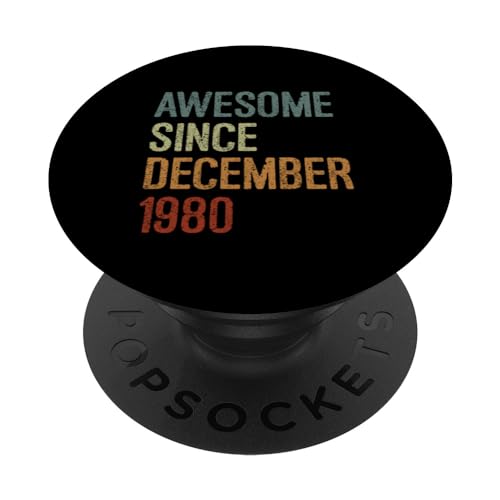 Impresionante desde diciembre de 1980, regalo de cumpleaños divertido retro PopSockets PopGrip Intercambiable