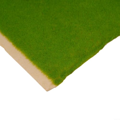 Estera artificial multicolor de la hierba para el diseño del ferrocarril y del edificio, área del juego de los niños (verde claro)