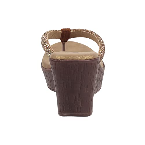 Mochi Women Synthetic Leather Wegde Heel Sandal - Image 4