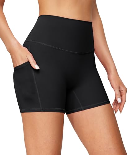 IUGA Biker Shorts Women with Pockets No Front Seam 4
