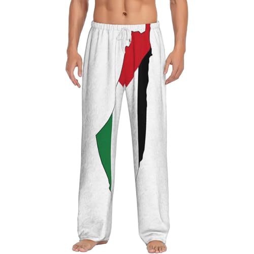 Pantalon de pyjama Palestine grandes tailles, bas de nuit doux pour homme évitant l'inconfort