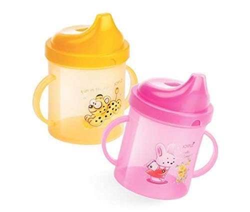 AAINAA Sipper Glass for Kids Baby Plastic Glass Sippers for Water Sipper Cup with Double Handle (1Pc Will Be Sent Colour May Vary, 300 Ml)-picture-10
