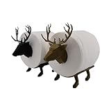 Majestic Stag Deer Toilet Paper Holder – Rustic Woodland Bathroom Decor, Functional & Fun White