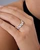 PAVOI Rhodium Plated Pear Love Eternity Rings for ... #1