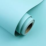 Teal Blue Peel and Stick Wallpaper 15.7'x118' Solid Colour Contact Paper Modern Removable Self-Adhesive Vinyl Wallpaper for Room Walls Shelf Countertops Cabinets