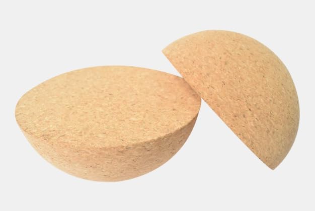 SGZIOO Balance Board Semiesfera de Corcho, Tabla de Equilibrio de Madera, Antideslizante, Material Natural, para Equilibrio, Fitness, Yoga y Pilates