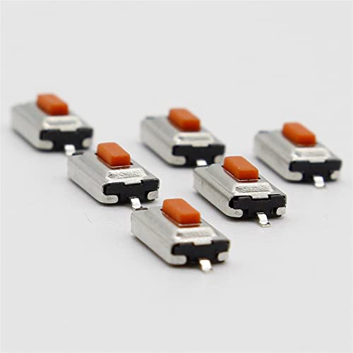 Microinterruptor táctil rojo SMD de 3x6x2,5 mm en pack de 100 unidades para reparación electrónica