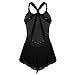 ranrann Maillot de Patinaje Artístico para Mujer Vestido de Danza Ballet Correas...
