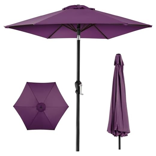 Best purple golf umbrella Amethyst Purple Patio Umbrella with Crank