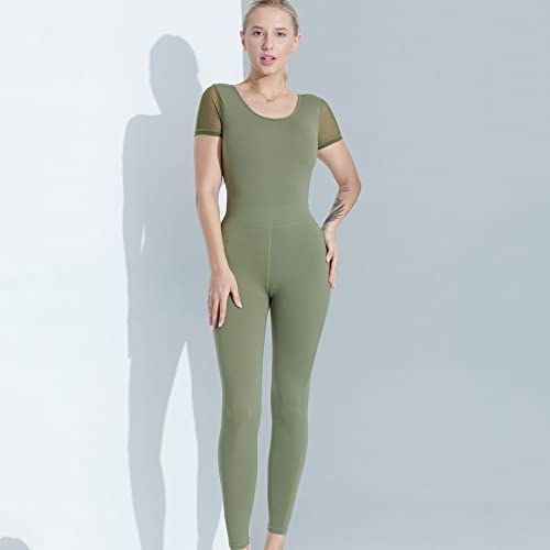 Fato de Yoga Aéreo Uma peça Treino Corporal Fitness Beleza Back Ballet Dança Uma Peça Bodysuits Aber