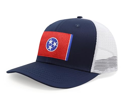 Image of International Tie State Hat for Men and Women, Adjustable Snapback Trucker Baseball Cap with Embroidered Patch