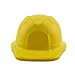 Adorox 12pcs Yellow Construction Soft Plastic Hat Helmet Costume Birthday Party Favor Kids Hard Cap Halloween (12 Yellow Hats)