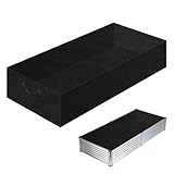 Klmnop 2mm Thick Raised Garden Bed Liner, 4x2x1 Ft Rectangular Non Woven Fabric Plant Liner with Handles for Outdoor Metal Raised Beds, Breathable Drainage Grow Bags Keep Soil Contained(Black)