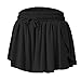 Idtswch Girls Athletic Shorts Kids Gym Running Biker Shorts for Teen with Liner 2-in-5 Tennis Skirts shorts Cute Black