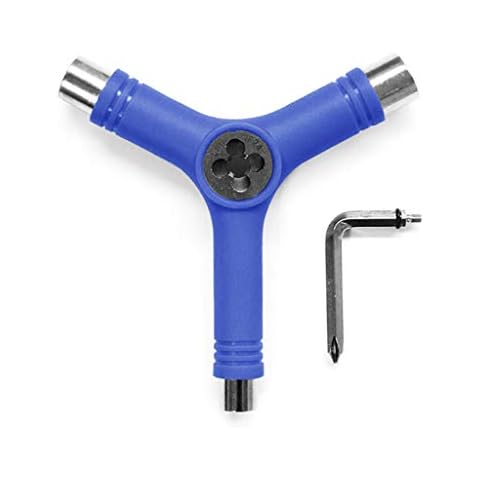 Votono Y Skateboard Tools Multi-Function Portable Y Tool Accessory with L-Type Allen Key (Y Blue) Cover