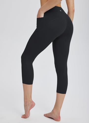 baleaf Women's Capri Leggings with Pockets High Waisted Workout Yoga Running Gym Pants for Casual Summer2