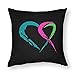 Funda de Almohada con diseño de corazón y cáncer de Mama metastásico, Funda de cojín, Funda de Almohada Cuadrada Suave, decoración para el hogar y el Coche, 18x18 Pulgadas