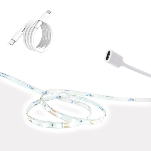 Tira de LED USB C 12V 16.4 pies Luz blanca fría miniatura 1
