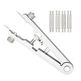 Herramienta de alicates para barra de resorte de reloj, 1 paquete de ajuste de correa de extracción para reemplazo de correa de reloj y corrección de longitud con función de tornillo, adecuado para