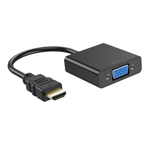 YGKSAA HDMI to VGA Adapter, 1PCS HDMI to VGA Unidirectional Converter (Male to Female), Compatible...