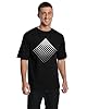 AIYINO Shirt for Men Graphic T-Shirts Geometric Gradient Art Short Sleeve Crew Tee Casual Black Funny Tshirt Black M #2