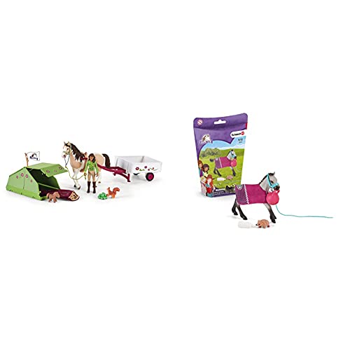 SCHLEICH 42533 Spielset - Horse Club Sarahs Campingausflug (Horse Club), Mix & 42534 Horse Club, Mehrfarbig