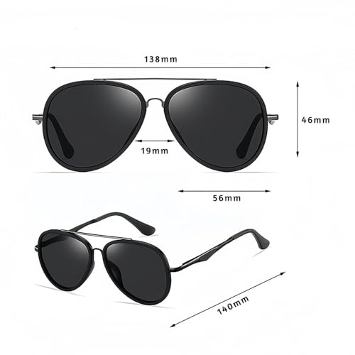 Lunettes de soleil rétro double pont pour voyage et conduite - 7