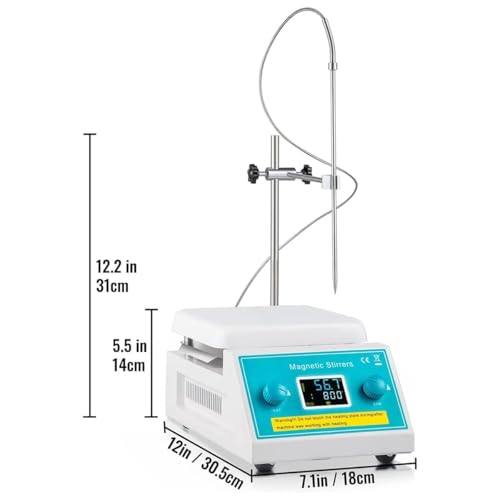 Agitateur magnétique portable de laboratoire 5L agitateur chauffant numérique LED - 8