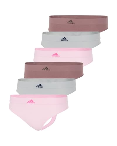 Image of adidas womens Seamless Thong Underwear 3-pack