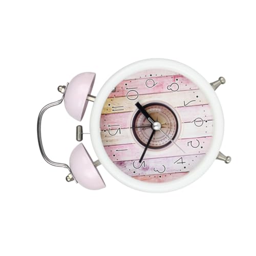 HOUDERCO 属製シンプル卓上目覚まし時計 ピンク 学生向け クリエイティブファッション設計 鮮やかで飾りやすい家用デスククロック