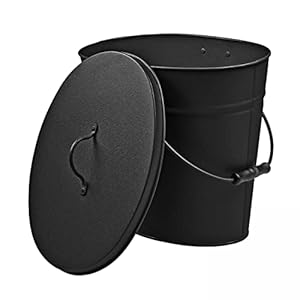 Raik Aschekasten 18L Schwarz Metallbehälter