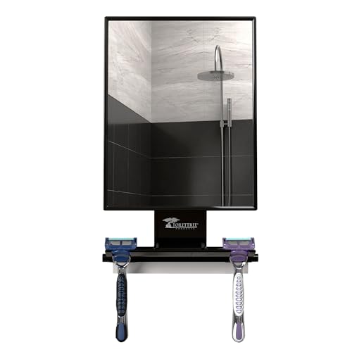 ToiletTree Products Tall Fog-Free Shower Mirror with Squeegee