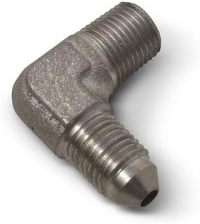 Part Synergy Replacement for Adapter Fitting 90 Degree -3 AN to Male 1/8 Inch NPT Pipe EnduraShine Silver Aluminum Single - Direct Fit - Sold Individually