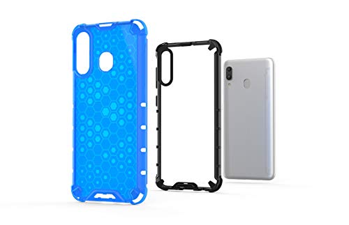 Image of Glasgow | for Samsung Galaxy A30 Honeycomb Pattern Back Case Cover for Samsung Galaxy A30 with 4 Bumper Corners and Military Grade Protection - Black