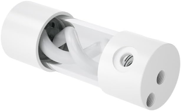 ATooi クリアランス、シリンダー水冷リザーバー、水タンク 155mm、クーラー、黒、白 (Color : White, Size