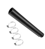 2' ID Gasoline Fuel Filler Neck Hose with 4 Clamps - 15 7/8' Straight Gas Tank Hose Replacement