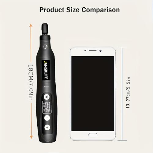 JANGKLIFE Mini Cordless Rotary Tool Kit, 5-Speed Adjustable and USB Rechargeable with 61 Accessories for Sanding, Polishing, Drilling, Etching, Engraving, DIY Crafts, HJ202 - Image 2
