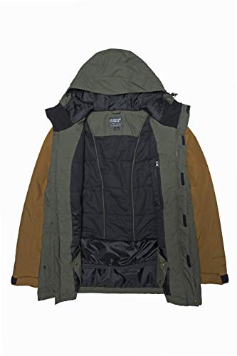 Special Blend | Mens Kinetic Snowboard/Ski Jacket (Olive/Gold, XX-Large)